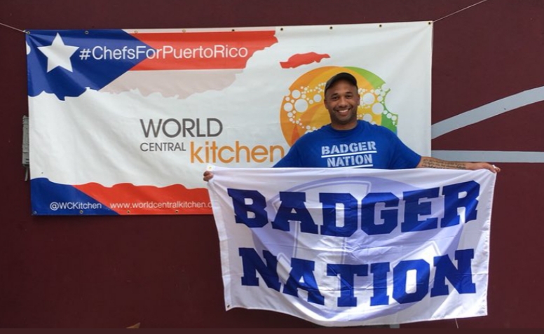 Chef+Jason+Walsh+represents+the+Badger+Nation+in+Puerto+Rico+as+he+helps+the+World+Central+Kitchen+charity+organization+improve+living+conditions+in+the+hurricane+ravaged+territory.+