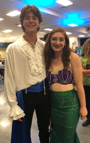 The leads of The Little Mermaid, senior MacKenzie McLendon and senior Cory Neville, were a great Princess Ariel and Prince Eric.
