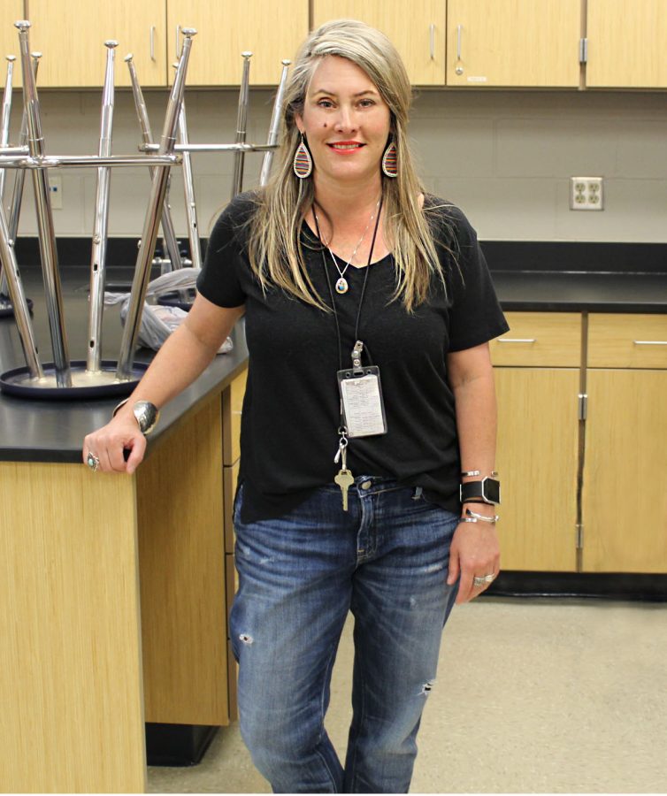 Biology teacher Kalin Wells is one of the winners of the Teacher of the Year Award. 