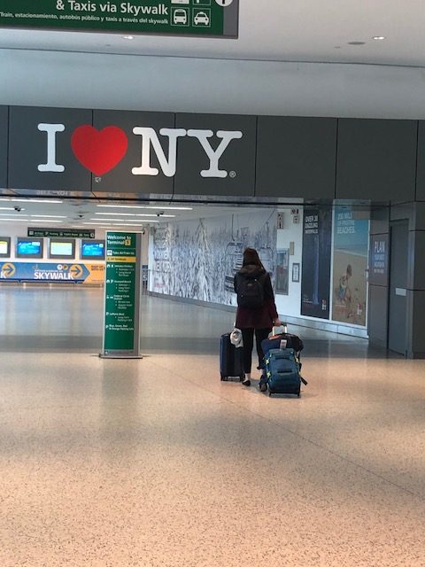 District nurse Donna Clark took this photo of an almost empty JFK International Airport when she arrived in New York City to work on all COVID unit in the spring of 2020. 