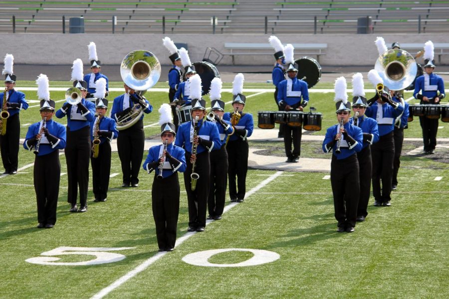 The band performs at a competition in Burnet Nov. 14. They earned a Division Two which is the second highest rating. 