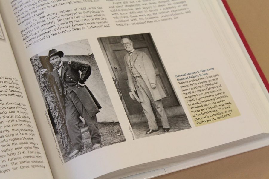 These are photos of Ulysses S. Grant and Robert E. Lee in the American Pageant textbook. If cancel culture continues, could images like these be removed from future textbooks? 