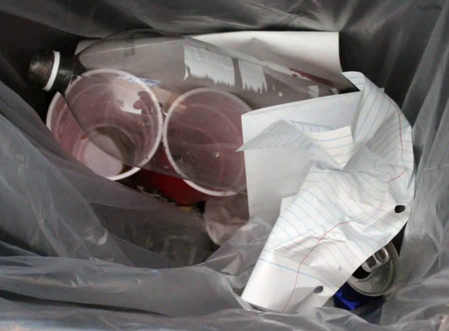 Paper%2C+plastic+and+aluminum+are+not+separated+for+recycling+at+the+high+school.+