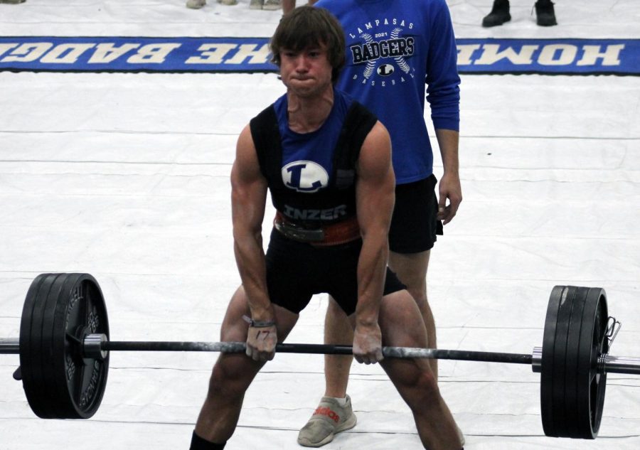 The boys powerlifting team placed first at the home meet Jan. 13. 
