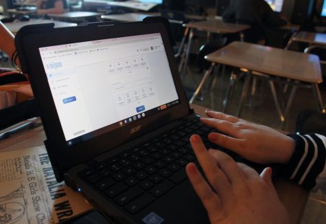 Students can use their Chromebook to submit an E-Hallpass for their teacher to approve. 