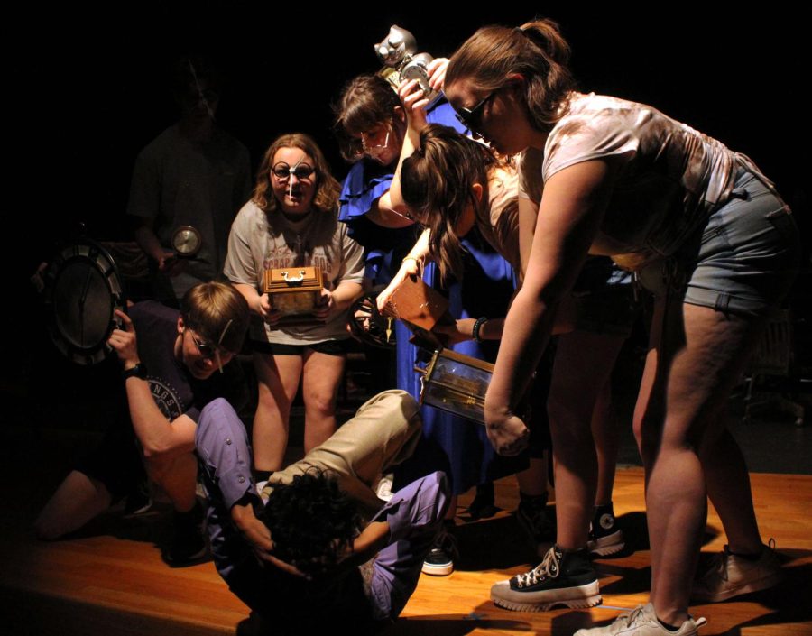 The theater company rehearsed their one act play: Failure: A Love Story Sunday and placed first at their district competition Monday and will advance to bi-district March 21.