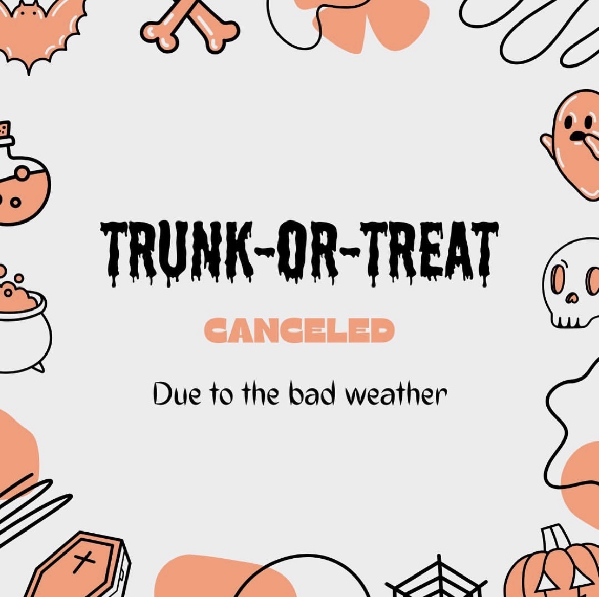 HOSA posted this image announcing Trunk-or-Treat being canceled Oct. 26.