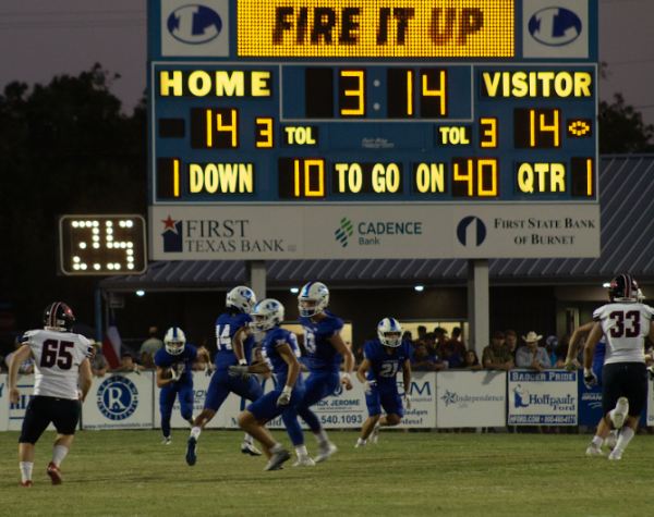 Previous scoreboard functioning properly at the 2023 homecoming game.