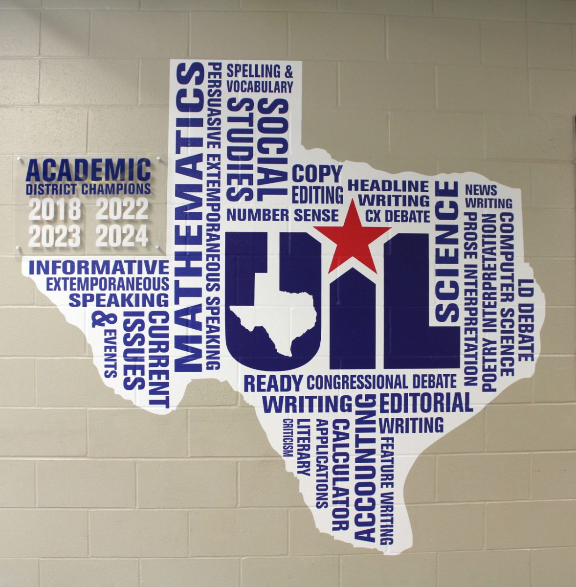 New mural recognizes UIL district champions.