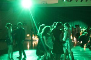 Students attend the U.S.A. themed homecoming dance in the cafetorium Sept. 20.