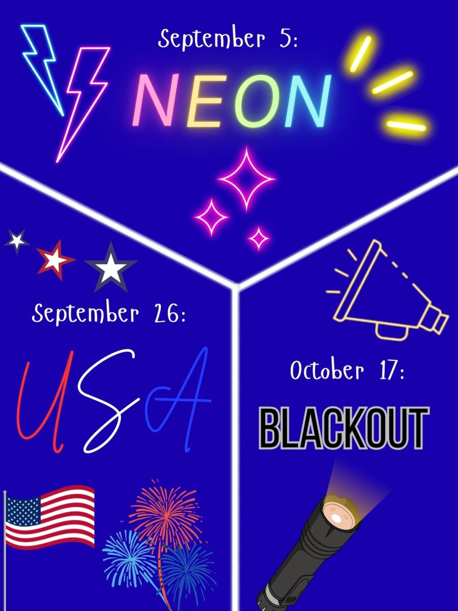 Pep rallies aim to include and excite every student. 
Infographic by Ava Miller.